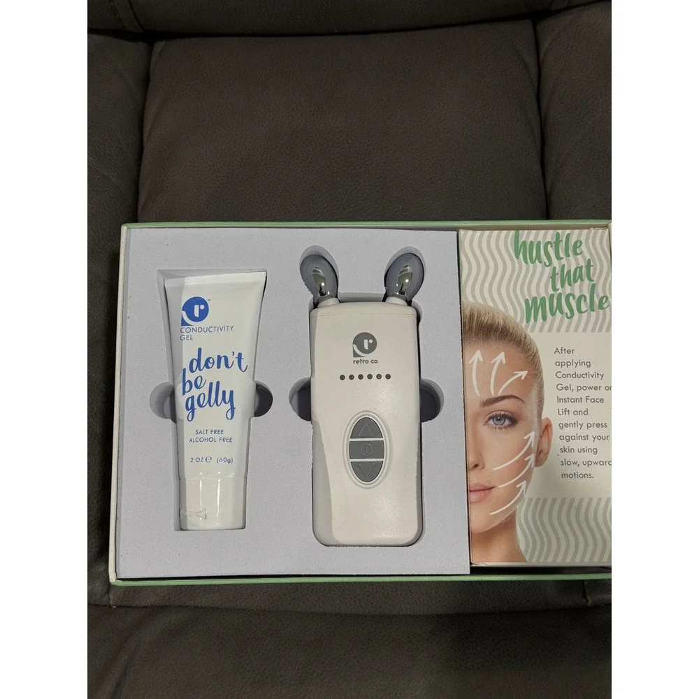 Retro Co Instant Face Lift Microcurrent Device Kit Conductivity Gel‎ FDA Cleared